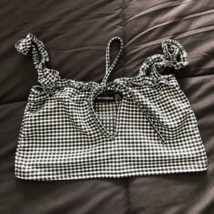 Cropped spaghetti strap top